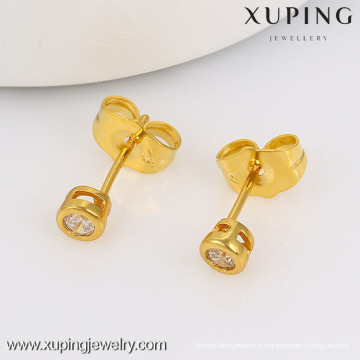 nouvelle mode 24k boucles d&#39;oreilles en or conçoit des boucles d&#39;oreilles en pierre blanche